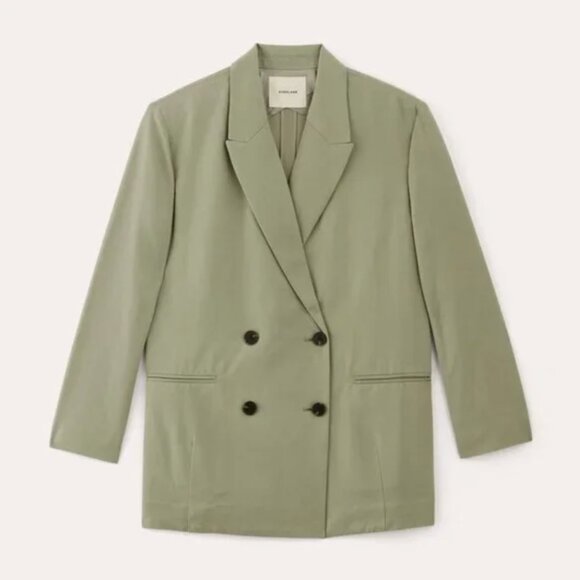 NEW Everlane The Double Breasted Blazer in Buttersmooth Womens 4 Seagrass Green - Picture 6 of 12